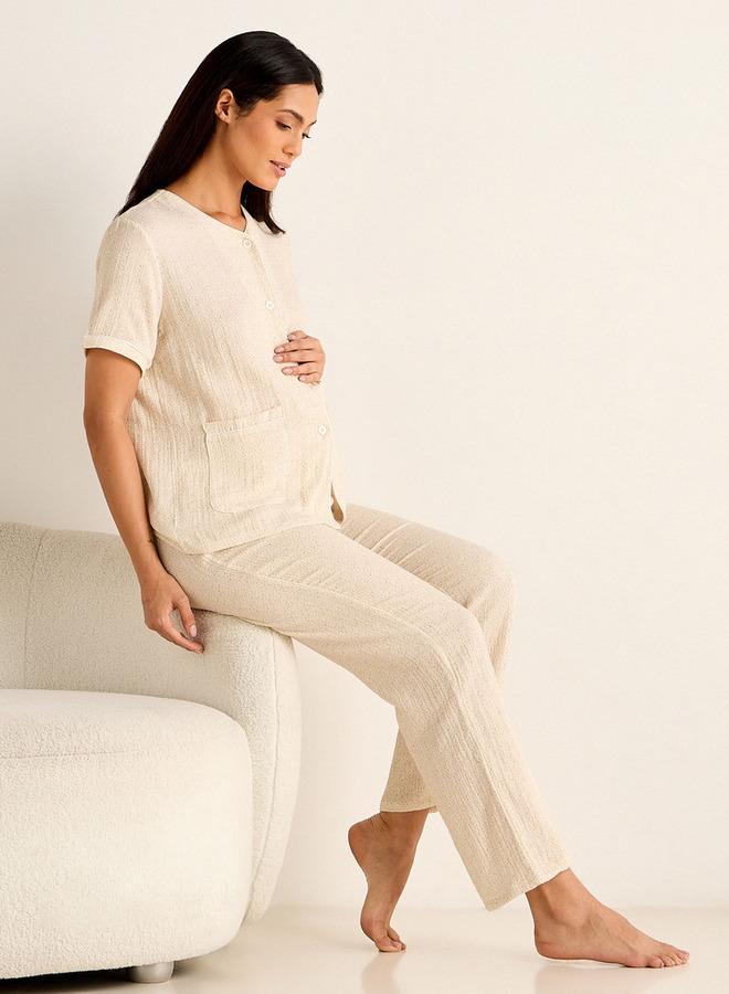 سبلاش فيڤ طقم بيجاما للحوامل مطبوع - Image 1