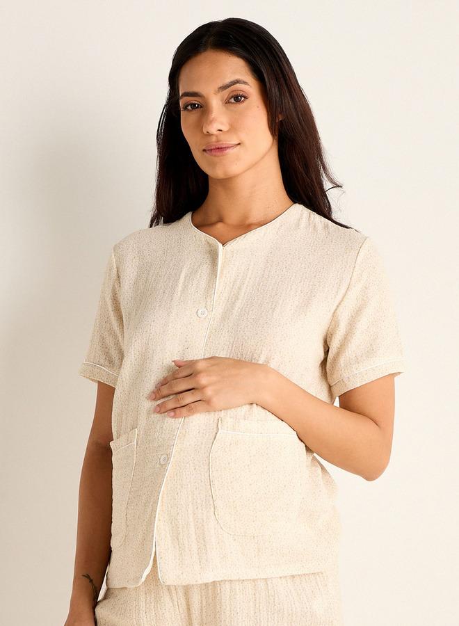 سبلاش فيڤ طقم بيجاما للحوامل مطبوع - Image 2