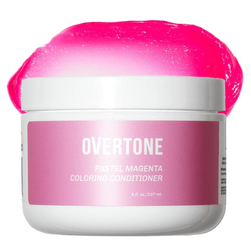 Overtone Color Depositing SemiPermanent Hair Dye Conditioner  8 oz For Natural  ColorTreated Hair Moisturizing Shea Butter  Coconut Oil  Vegan CrueltyFree Pastel Magenta is Magenta Morning