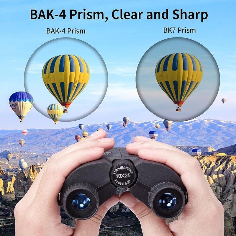 HETVIN 10x25 Binocular for 1000m Long Distance | Compact 10x25 Mini Optics Compact and Portable Ideal for Outdoor Hunting Bird Watching Sports Travel Binocular for Kids & Adults - Image 3
