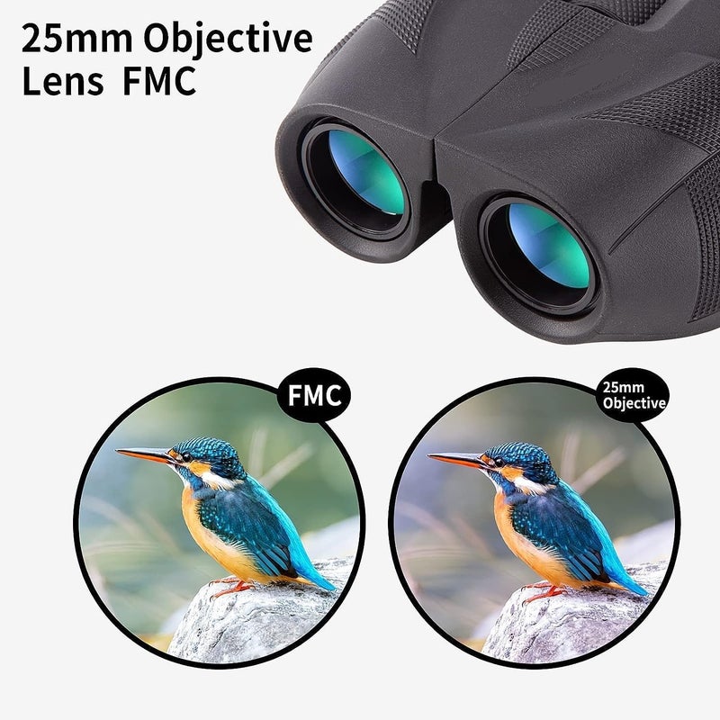 HETVIN 10x25 Binocular for 1000m Long Distance | Compact 10x25 Mini Optics Compact and Portable Ideal for Outdoor Hunting Bird Watching Sports Travel Binocular for Kids & Adults - Image 5