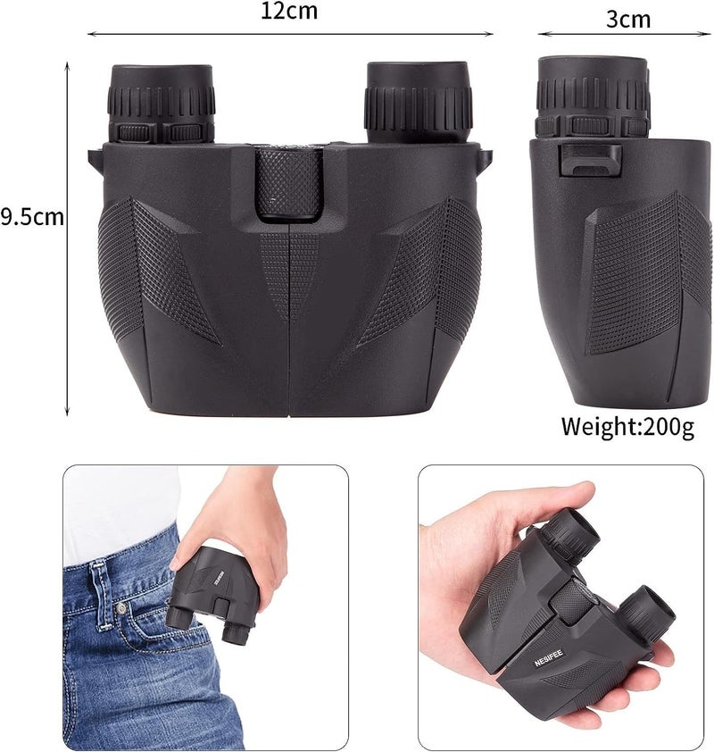 HETVIN 10x25 Binocular for 1000m Long Distance | Compact 10x25 Mini Optics Compact and Portable Ideal for Outdoor Hunting Bird Watching Sports Travel Binocular for Kids & Adults - Image 4