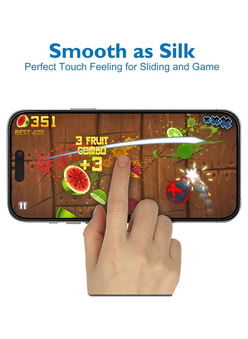 FARROBIZZ Anti-Glare, Tempered Glass, Compatible with iPhone 14 Pro Max, Full Protection, LCD Glass Film, Game Film, Full Coverage, Smooth Touch, Japanese Asahi Glass Material, Anti-reflection,  - Image 3