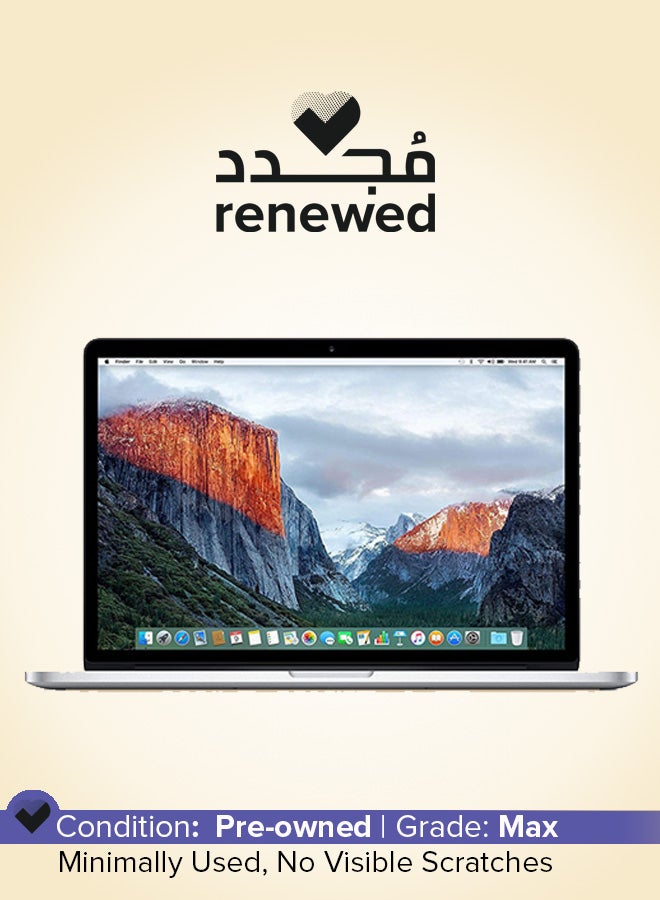 ابل  مجدد - لابتوب ماك بوك برو (2012) بشاشة 15.4 بوصة، مع معالج إنتل كور i7/الجيل الثالث/ذاكرة RAM 8GB/قرص SSD سعة 256GB/رسومات إنتل HD 4000 بسعة 1GB باللون الفضي الإنجليزي - Image 1