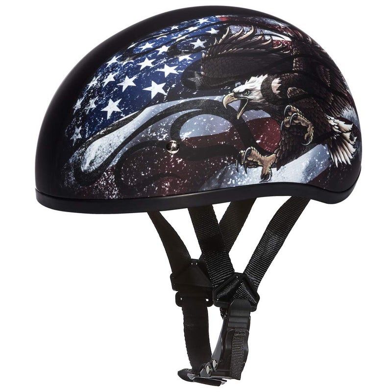 Daytona HELMETS Motorcycle Half Helmet Skull Cap USA 100 DOT Approved - Image 3