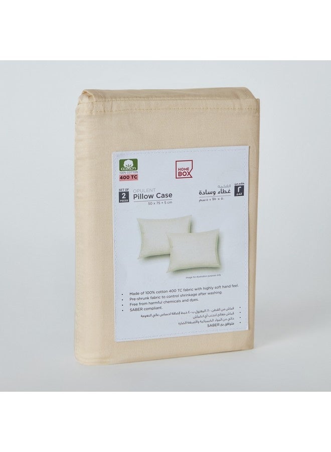 Home Box Opulent Luxe 2-Pieces Cotton Solid Pillowcase Set 75 x 50 x 5 cm - Image 3