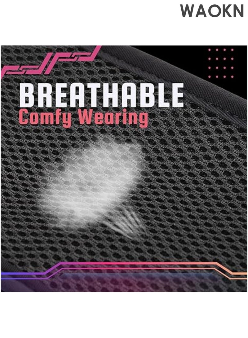 دبليو أيه أو كي أن حزام جري بمقاس نحيف، حقيبة خصر للياقة البدنية للرجال والنساء، حقيبة خصر رياضية مع حامل لجهاز آيفون من أبل، للجري والمشي وركوب الدراجات والتخييم وصالة الألعاب الرياضية، أزرق داكن، حزام جري بمقاس نحيف - Image 5