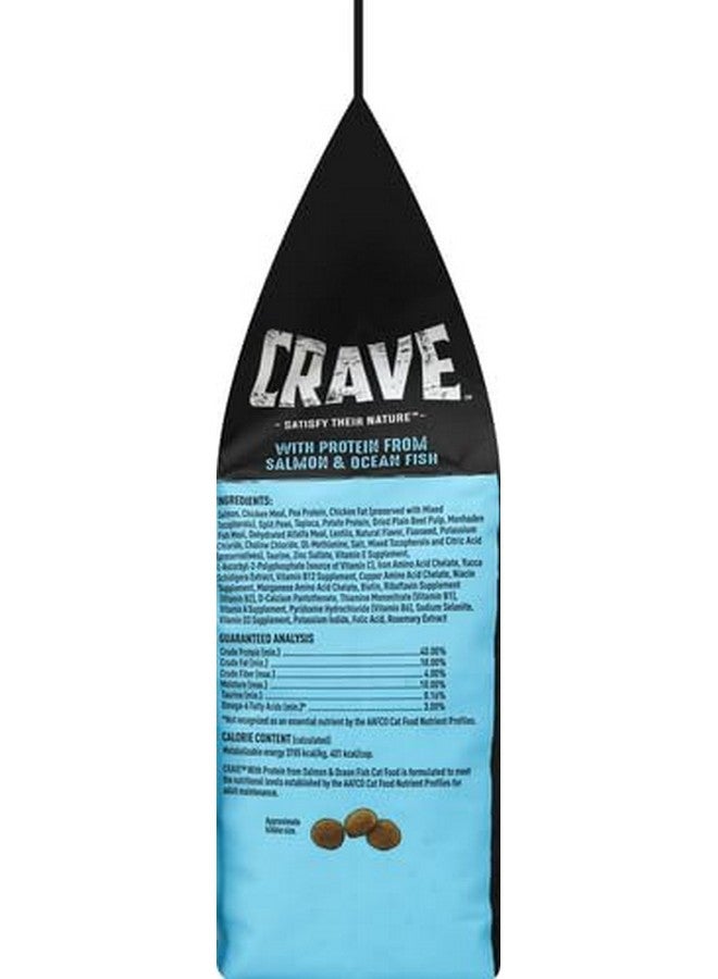 كريف طعام القطط الجاف الطبيعي عالي البروتين من CRAVE، خالي من الحبوب، مع بروتين من سمك السلمون والأسماك المحيطية، 4 أرطال - Image 1