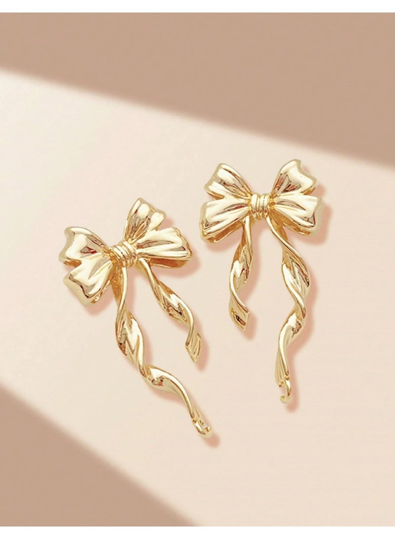Dangle Charms Elegant & Trendy Gold Plated Earrings For Women - Image 4