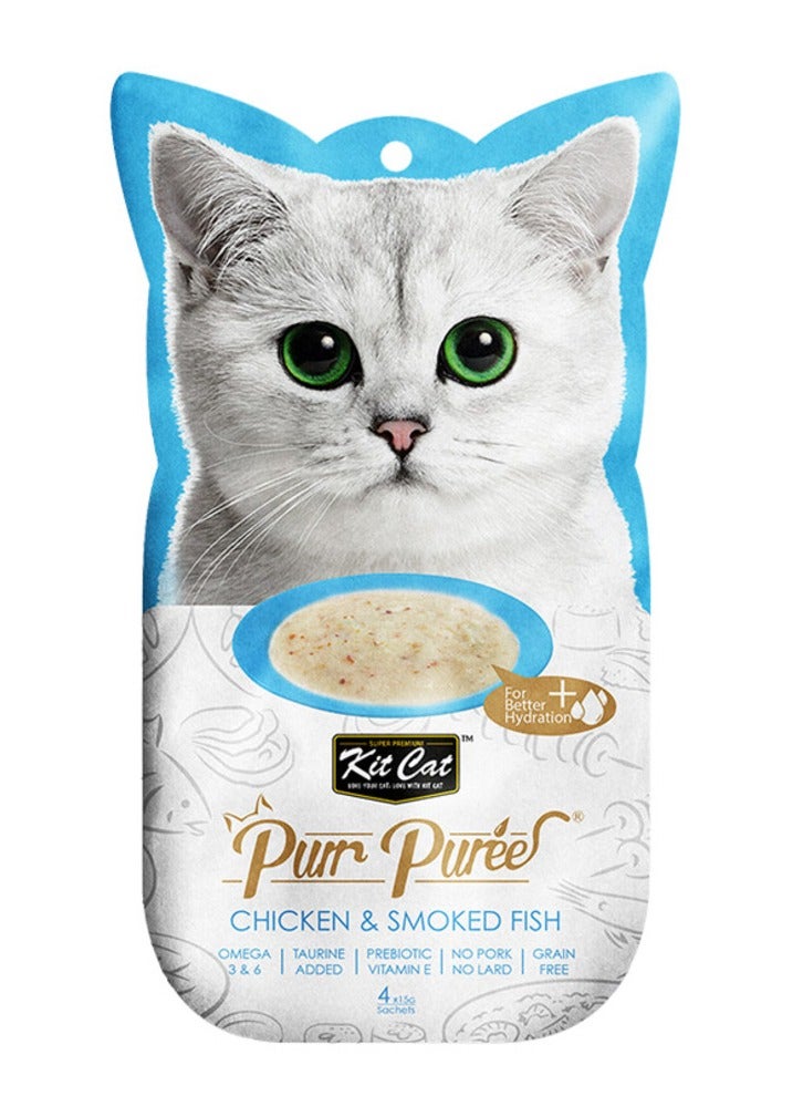 كيت كات هريس دجاج وسمك مدخن مكون من 4 قطع متعدد الألوان 15جرام - Image 1