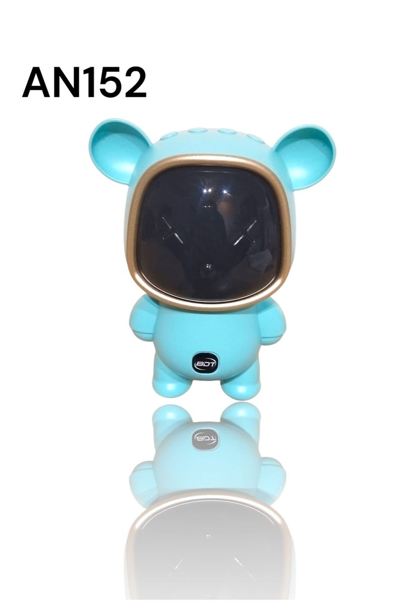 BDT AN152 Mini Wireless Bluetooth Speaker| 5-7Hrs Playtime| Vivid RGB Lights| RGB Sound Effect| Multi-Play Modes BTV5.3/TF Card/Pen Drive & Type-C Charging Port (Blue) - Image 2