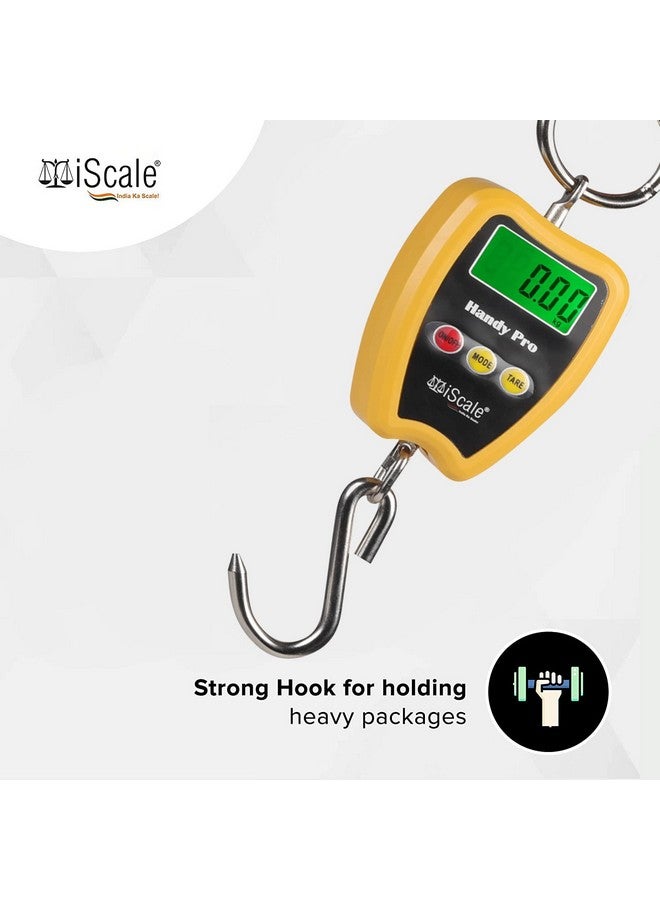 iScale Handy Pro 200kg x 50g Digital Portable Hanging Weighing Scale with Stainless Steel Hook for Industries, Cylinder, Fishing and Multipurpose Domestic Weighing Use (Not legal for commercial use) - Image 5