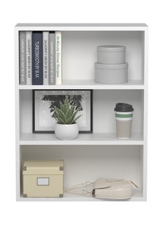 RIGID RIGID Wooden 3-Tier Storage Bookcase Free Standing Open Book Shelf Cabinet  80x60x24cm  - Image 4