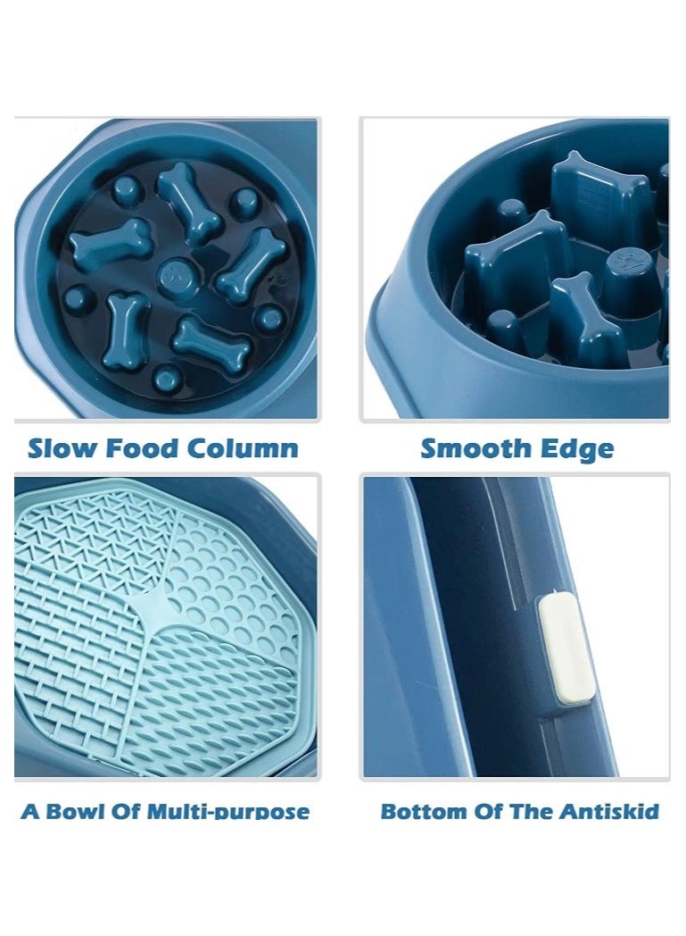 Cat Dog Food Dish Bowl, Pet Food Dish Bowl, Cat Bowl Set For Small, Medium Dogs and Cats, slow-eating pet food bowl - Image 3