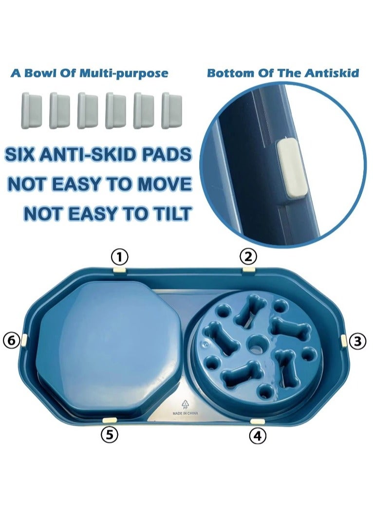 Cat Dog Food Dish Bowl, Pet Food Dish Bowl, Cat Bowl Set For Small, Medium Dogs and Cats, slow-eating pet food bowl - Image 4