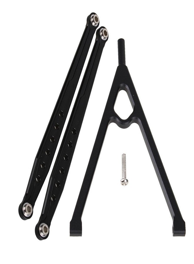 مكس فانز قطع غيار دعامة أمامية مثلثة ودعامة أمامية سوداء من Mxfans مناسبة لمركبة AXIAL SCX10 RC1:10 للطرق الوعرة، مجموعة من 3 قطع - Image 1