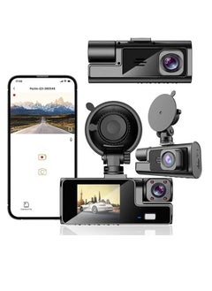Dash Cam Car Camera Suction Cup Type Dash Cam Front and Inside 1080P FHD Dash Camera with 140 Degrees Wide 24 Hours Parking Monitor Loop Recording Motion Detection Easy to Install