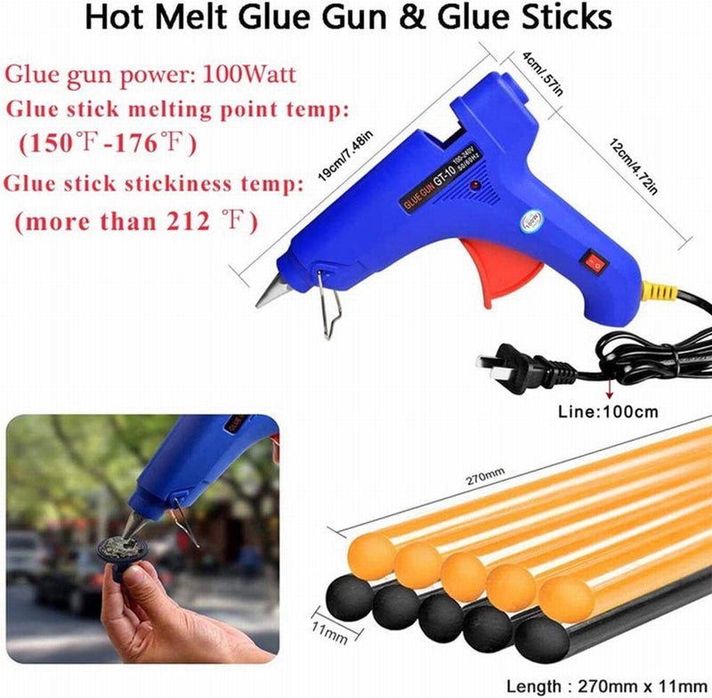 GLISTON Car Dent Puller Kit, Paintless Dent Repair Remover, Pro Slide Hammer Tools with 16pcs Thickened Black Tabs for DIY Automobile Body Hail Damage Removal - Image 5