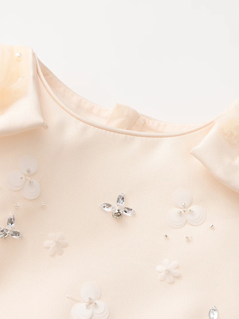 Balabala cream Kids Girls Woven one-piece dress for Women | Best Price UAE