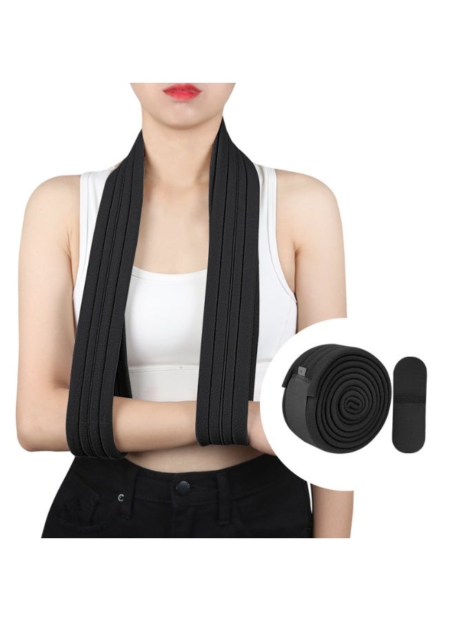 Genetic Arm Sling Shoulder Immobilizer Lightweight Comfortable Sling for Shoulder Injury, Broken, Dislocated, Fracture, Strain, Left Right, Men Women, Black - Image 1