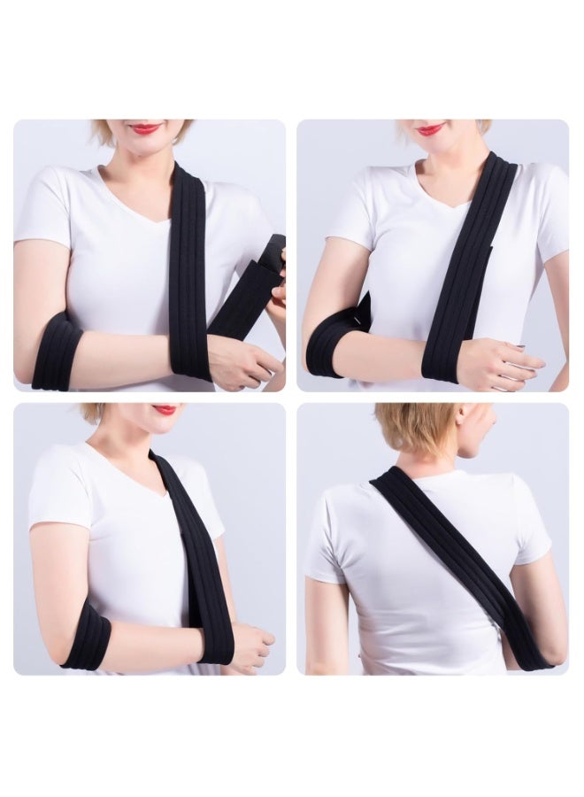 Genetic Arm Sling Shoulder Immobilizer Lightweight Comfortable Sling for Shoulder Injury, Broken, Dislocated, Fracture, Strain, Left Right, Men Women, Black - Image 3