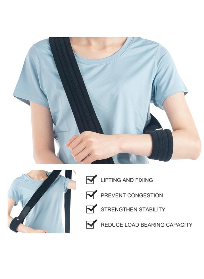 Genetic Arm Sling Shoulder Immobilizer Lightweight Comfortable Sling for Shoulder Injury, Broken, Dislocated, Fracture, Strain, Left Right, Men Women, Black - Image 4