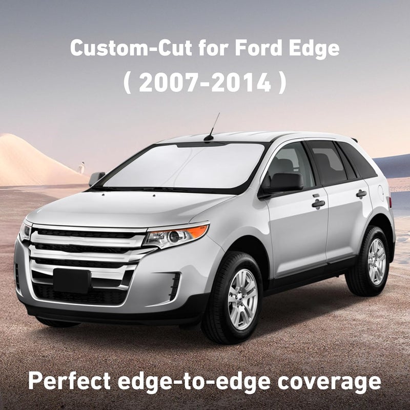 إيكونور ظل شمسي للزجاج الأمامي من لسيارة Ford Edge للأعوام 2007-2012 و2013 و2014، غطاء للنافذة الأمامية - Image 2