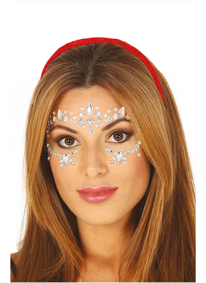 Fiestas Guirca - مجوهرات الوجه اللاصقة الفضية - Image 1