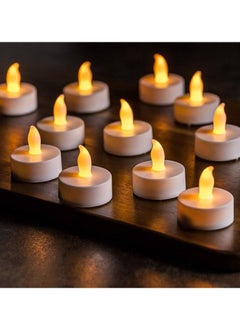 TIGER 48-Piece Battery Operated LED Tea Light Candle Set – Long Head Design, Flameless Flickering Tea Lights, Warm White Glow, Reusable Battery Candles for Home Decor, Events, Weddings & Festive Lighting  - Image 1