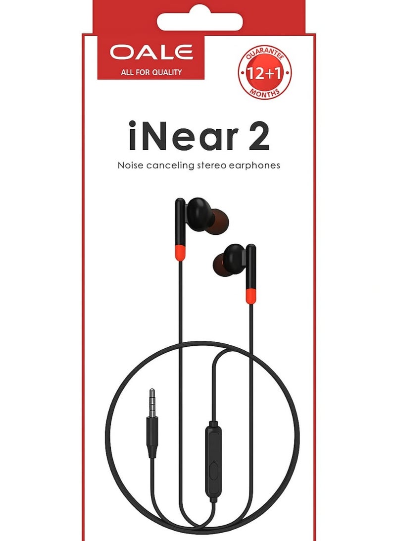 OALE iNear 2 High-Definition Wired Earphones – CVC Noise Cancelling, Deep Bass & Clear Audio