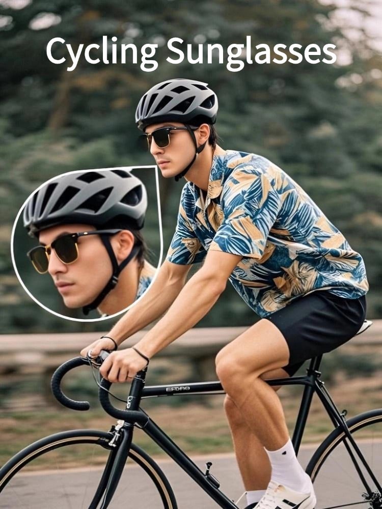 POLICE Men's Cycling Sunglasses Classic Men's 3016 Sunglasses Polarized Sunglasses Black Frame with Green Lenses Unisex - Image 3
