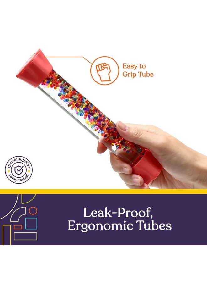 سبيشال سابلايز إمدادات خاصة لعبة الفقاعات السائلة المتحركة، عبوة من 5 أنابيب رائعة، مؤقت الساعة الرملية الملونة مع حركة القطرات، غرفة النوم، اللعب الحسي، المنزل أو المدرسة الرائعة - Image 2