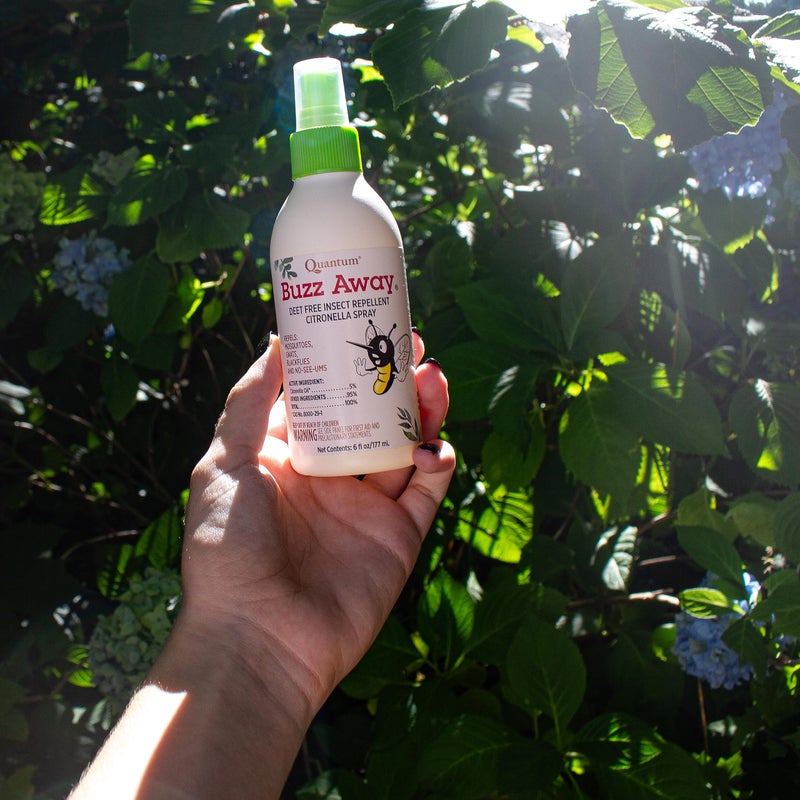 Quantum Buzz Away - Natural DEET-free Insect Repellent, Citronella Essential Oil Bug Spray, Original Formula - Small Children and Up, Travel Friendly - 6 Fl Oz - Image 5