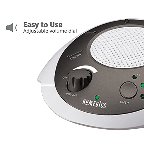 HoMedics جهاز صوت الضوضاء البيضاء من هوميدكس، ذهبي، جهاز صوت صغير للسفر مع 6 أصوات طبيعية مريحة، علاج صوتي محمول للمنزل، المكتب، حضانة، مؤقت إيقاف تلقائي، من هوميدكس - Image 5