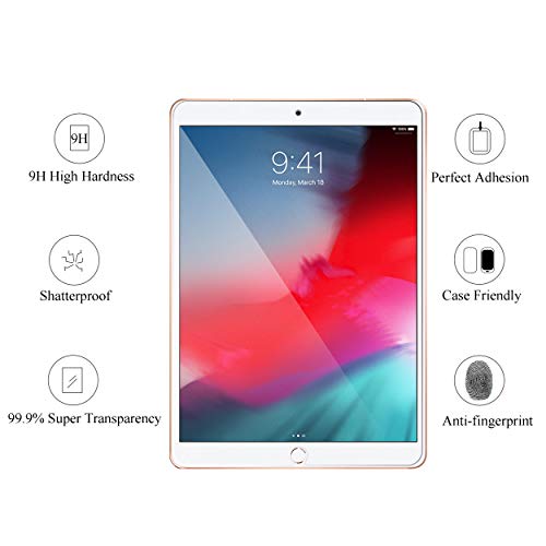 Ailun 2Pack Screen Protector for iPad Pro 10.5 2017 iPad Air 3 2019 10.5 Inch Tempered Glass 9H Hardness Apple Pencil Compatible Ultra Clear Anti Scratch Case Friendly - Image 4