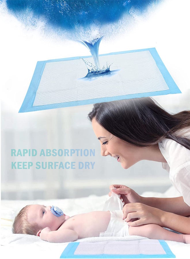 100 Pack Disposable Changing Pads Baby Disposable Underpads Waterproof Diaper Changing Pad Breathable Underpads Bed Table Protector Mat 1 Pack Of 100 Pieces 33*45Cm - Image 4