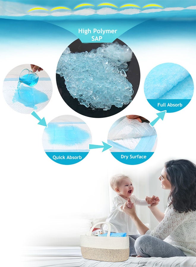 100 Pack Disposable Changing Pads Baby Disposable Underpads Waterproof Diaper Changing Pad Breathable Underpads Bed Table Protector Mat 1 Pack Of 100 Pieces 33*45Cm - Image 5