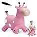 EVERICH TOY Giraffe Bouncy Horse Hopper for Toddlers 13 Bouncy Animals Jumping Horse Inflatable Ride on Bouncer for Boys Girls 18 M 2 3 4 5 6 Years Old WFree Pump - Image 4