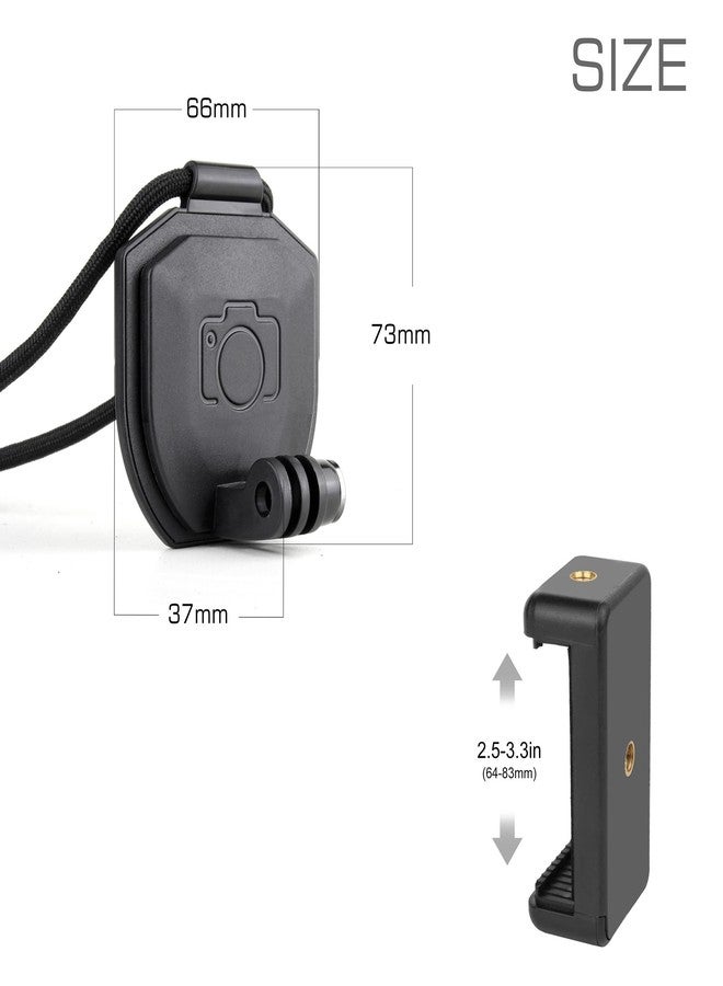 GEPULY Magnetic Neck Mount+Chest Mount for iPhone GoPro Hero 13 12 11 10 9 8 7 6 5 4 3 Max Session Insta360 AKASO DJI Necklace Holder Selfie Mount Hands Free for Canon Digital Cameras Car Mount - Image 3