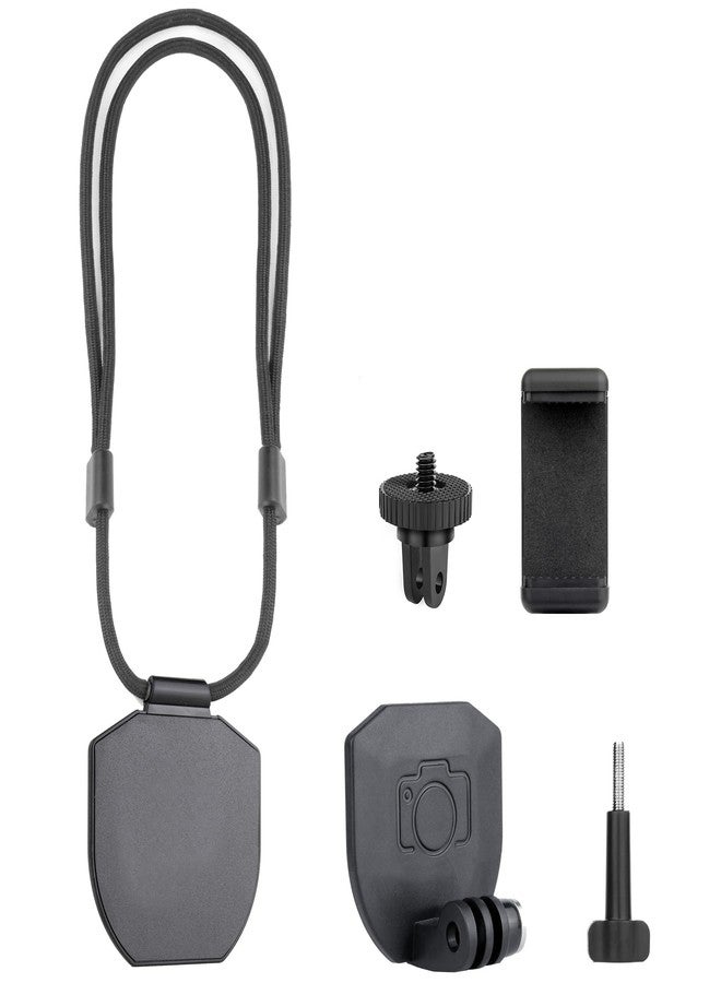 GEPULY Magnetic Neck Mount+Chest Mount for iPhone GoPro Hero 13 12 11 10 9 8 7 6 5 4 3 Max Session Insta360 AKASO DJI Necklace Holder Selfie Mount Hands Free for Canon Digital Cameras Car Mount - Image 1