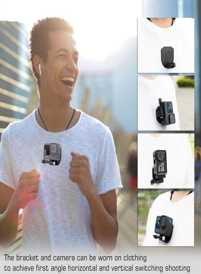 GEPULY Magnetic Neck Mount+Chest Mount for iPhone GoPro Hero 13 12 11 10 9 8 7 6 5 4 3 Max Session Insta360 AKASO DJI Necklace Holder Selfie Mount Hands Free for Canon Digital Cameras Car Mount - Image 5