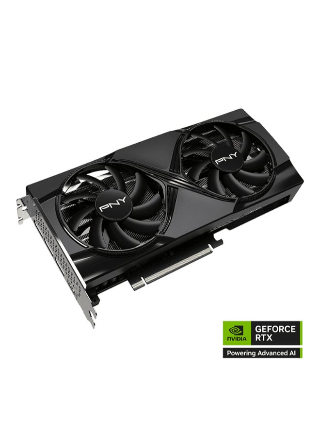 بي إن واي بطاقة الرسوميات GeForce RTX 5060 Ti بسعة 16 جيجابايت GDDR7 PCIe 5.0، 4608 نواة CUDA، تردد تعزيز 2692 ميجاهرتز، ناقل ذاكرة 128 بت، عرض نطاق 448 جيجابايت/ثانية، تبريد مزدوج المروحة، 3x DisplayPort 2.1 + 1x HDMI 2.1، وحدة معالجة رسومات عالية الأداء للألعاب | VCG5060T16DFXPB1 - Image 2