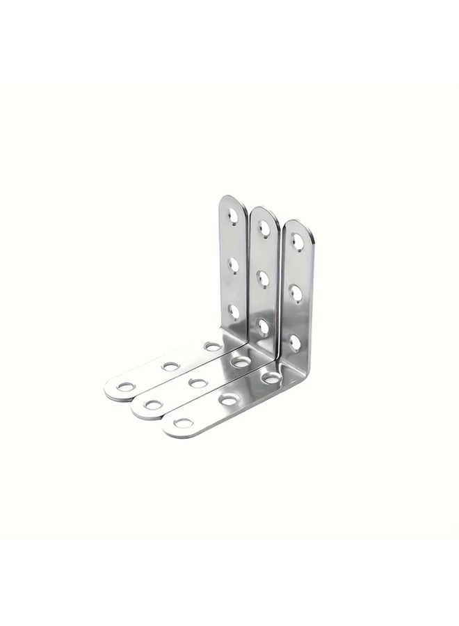 70 Pcs Heavy Duty L Shaped Right Angle Brackets Set 90 Degree Corner Braces With Pre Drilled Holes And Screws For Furniture Shelving Cabinets Tables Desks Metal Joint Support Connectors - Image 3