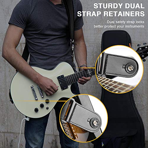 LEKATO Guitar Straps for Electric Guitar Bass, 3.5" Wide Padded Guitar Strap Neoprene Pad with 3D Sponge Filling Bass Guitar Straps Adjustable Length from 45" to 55" with Strap Locks, Picks - Image 5