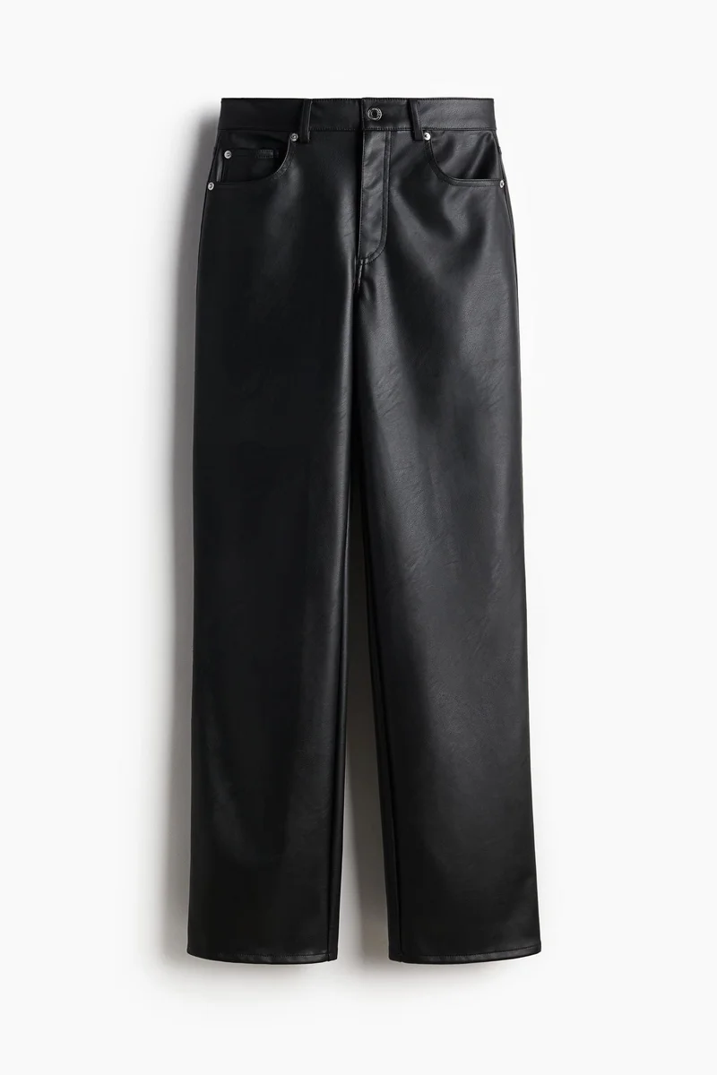 H&M Straight coated trousers