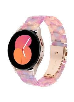 DEALELE Bands Compatible with Samsung Galaxy Watch 6/6 Classic / 5/5 Pro/Galaxy Watch 4/4 Classic / 3 41mm / Active 2, 20mm Colorful Resin Replacement Strap for Women Men(Dream pink)  - Image 1