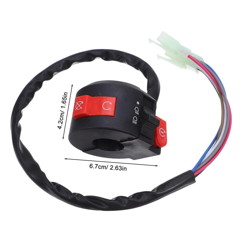 ATV Motorcycle Ignition Kill Switch With Turn Signal Control Engine Stop Button Headlight Switch For Dirt Bikes Electric Scooters 12V - Image 3