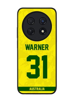 Stylizedd Rugged Black edge case for Huawei nova 12i 4G, Slim fit Case Flexible Anti Drop TPU Gel Thin Cover - Team Australia David Warner, Jersey No 31  - Image 1