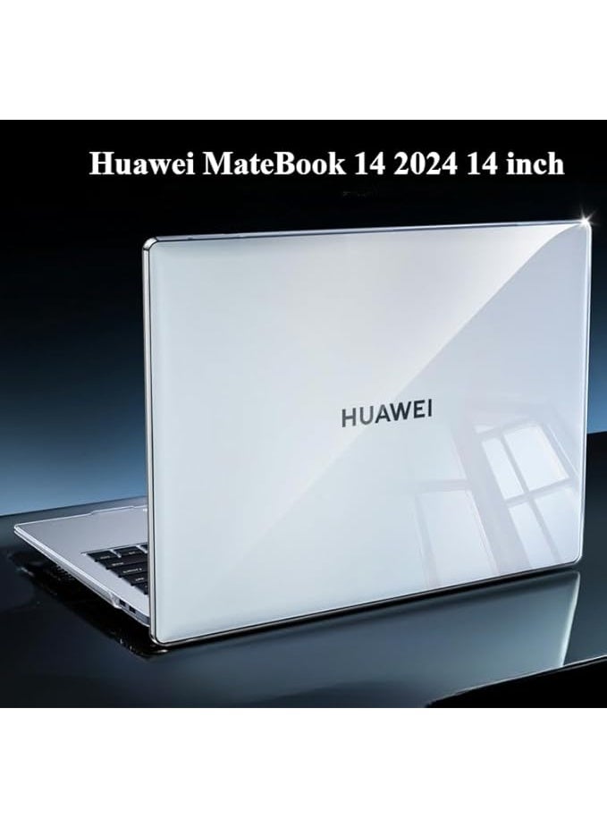 Laptop Case Compatible with Huawei MateBook 14 2024 14 inch Model FLMH-16 FLMH-32 Crystal Cover Laptop Protective Shell Crystal transparent white - Image 2