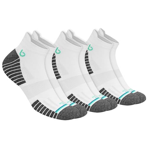 BAMBOS Bamboo Fibre Bamboo Ankle Length Socks For Men Anti-Microbial Ultra Soft Padded Ankle Socks, Pack Of 3 Eco White, Grey - Image 4